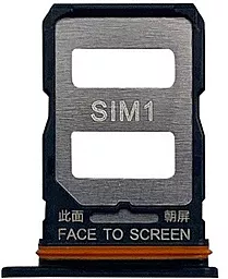 Держатель (лоток) Сим карты Xiaomi 12T / 12T Pro / Redmi K50 Ultra Dual SIM Black