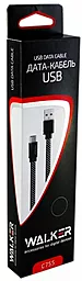 Кабель Walker C755 USB-A - Lightning 12w 2.4a 0.25м cable White - фото Кабель Walker C755 USB-A - Lightning 12w 2.4a 0.25м cable White