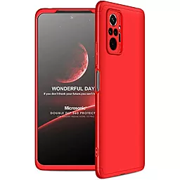 Чехол LikGus GKK 360 градусов (opp) для Xiaomi Redmi Note 10 Pro, Note 10 Pro Max Красный
