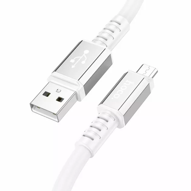 Кабель USB Hoco X85 Strength micro USB Cable White - фото 3