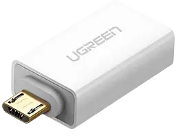 OTG-переходник Ugreen US195 M-F USB2.0 -> micro USB white (30529) - фото OTG-переходник Ugreen US195 M-F USB2.0 -> micro USB white (30529)