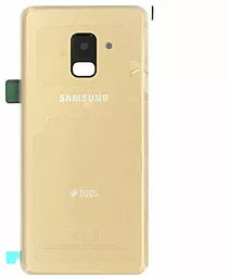 Задняя крышка корпуса Samsung Galaxy A8 Plus 2018 A730F со стеклом камеры Gold
