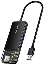 USB-A хаб Cabletime 4-in-1 black (CB01B) - фото USB-A хаб Cabletime 4-in-1 black (CB01B)