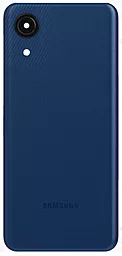 Задняя крышка корпуса Samsung Galaxy A03 Core A032 со стеклом камеры Original Blue - фото Задняя крышка корпуса Samsung Galaxy A03 Core A032 со стеклом камеры Original Blue