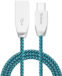 Кабель USB Yoobao YB-412C Nylon USB Type-C Cable Blue