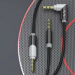Аудио кабель SkyDolphin SR09 Rotate AUX mini Jack 3.5mm M/M Cable 1.5 м gray/black (AUX-000063) - миниатюра 4