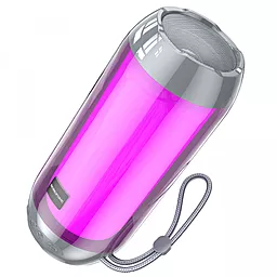 Колонки акустичні Borofone BR25 Crazy sound colorful luminous Gray - фото Колонки акустичні Borofone BR25 Crazy sound colorful luminous Gray