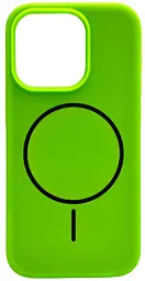 Чехол Silicone Case Full Fine Ring MagSafe для Apple iPhone 14 Pro Shiny Green - фото Чехол Silicone Case Full Fine Ring MagSafe для Apple iPhone 14 Pro Shiny Green
