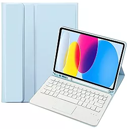 Чохол для планшету BeCover TouchPad з бездротовою клавіатурою для Apple iPad 10.9" (2022, 2024), iPad 11" (2025) Light Blue (712378) - фото Чохол для планшету BeCover TouchPad з бездротовою клавіатурою для Apple iPad 10.9" (2022, 2024), iPad 11" (2025) Light Blue (712378)