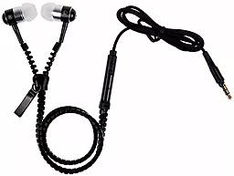 Навушники Zipper Earphones Black - мініатюра 2