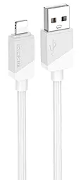 Кабель Borofone BX107 Excellent USB-A - Lightning 12w 2.4a 1м cable White - фото Кабель Borofone BX107 Excellent USB-A - Lightning 12w 2.4a 1м cable White