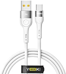 Кабель Yoki YK-EX11 EXTRA USB-A - Type-C 15w 3a 1.2м cable White - фото Кабель Yoki YK-EX11 EXTRA USB-A - Type-C 15w 3a 1.2м cable White