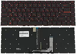 Клавіатура для ноутбуку MSI GS65 з підсвіткою клавіш без рамки Original Red