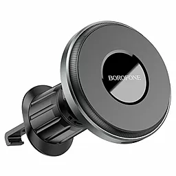 Тримач з бездротовою зарядкою, магнітний Borofone BH202 Seaside magnetic wireless fast charging 15W Black/Grey