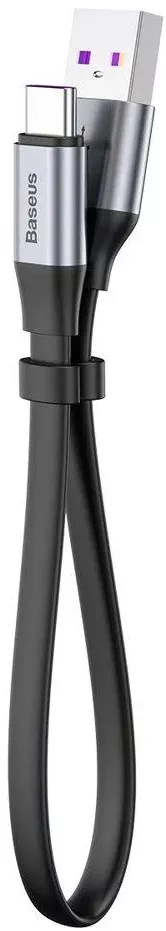 Кабель Baseus Simple HW USB-A - Type-C 40w 5a 0.23м cable Black/Grey (CATMBJ-0S) - фото 3