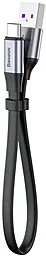 Кабель Baseus Simple HW USB-A - Type-C 40w 5a 0.23м cable Black/Grey (CATMBJ-0S) - миниатюра 3 Кабель Baseus Simple HW USB-A - Type-C 40w 5a 0.23м cable Black/Grey (CATMBJ-0S) - миниатюра 3