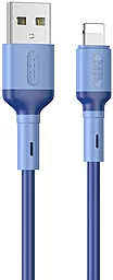 Кабель Hoco X65 USB-A - Lightning 12w 2.4a 1м cable Blue - фото Кабель Hoco X65 USB-A - Lightning 12w 2.4a 1м cable Blue
