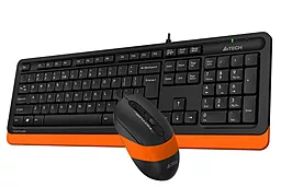 Комплект (клавіатура+мишка) A4Tech Fstyler проводной Black+Orange USB (F1010) - мініатюра 3