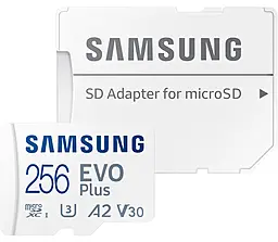 Карта памяти Samsung microSDXC EVO Plus 256GB UHS-I U3 V30 A2 Class 10 + SD-adapter (MB-MC256SA/EU) - фото Карта памяти Samsung microSDXC EVO Plus 256GB UHS-I U3 V30 A2 Class 10 + SD-adapter (MB-MC256SA/EU)