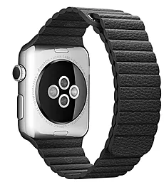 Змінний ремінець для розумного годинника Apple Watch Leather Loop Band 42mm Black - мініатюра 2