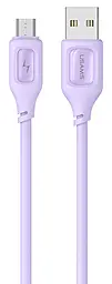 Кабель Usams Moe Series USB-A - micro USB 10w 2a 1м cable Purple (US-SJ620) - фото Кабель Usams Moe Series USB-A - micro USB 10w 2a 1м cable Purple (US-SJ620)