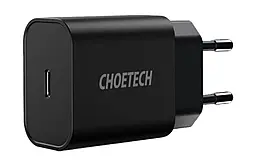Сетевое зарядное устройство с быстрой зарядкой Choetech 20w PD USB-C fast charger black (Q5004-EU-BK) - фото Сетевое зарядное устройство с быстрой зарядкой Choetech 20w PD USB-C fast charger black (Q5004-EU-BK)