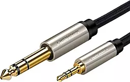 Аудио кабель Ugreen Jack 6.35mm - mini Jack 3.5mm M/M cable 2 м gray (10628) - фото Аудио кабель Ugreen Jack 6.35mm - mini Jack 3.5mm M/M cable 2 м gray (10628)