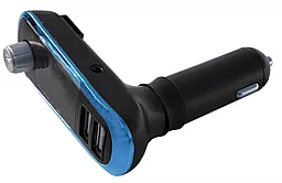 Автомобільний зарядний пристрій з FM трансмітером Siyoteam Car Charger G11 Bluetooth + FM Mod Black-Blue
