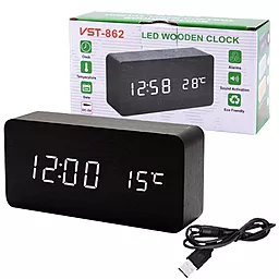 Часы VST VST-862-6 белые (корпус черный) - миниатюра 3