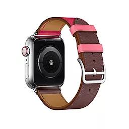 Ремінець для годинника COTEetCI W36 Short Fashion Leather Band для Apple Watch 38/40/41mm Bordeaux, Rose Extreme with Rose Azalee (WH5260-40-BRR)