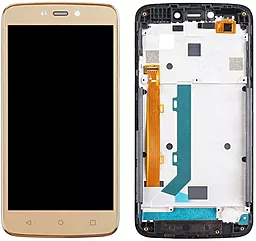 Дисплей Motorola Moto C Plus (XT1723) с тачскрином и рамкой, оригинал, Gold - фото Дисплей Motorola Moto C Plus (XT1723) с тачскрином и рамкой, оригинал, Gold