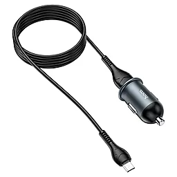 Автомобильное зарядное устройство Hoco Z43 QC3.0 1xUSB + micro USB Cable Gray - миниатюра 3
