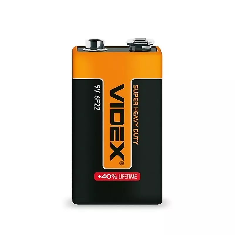 Батарейка Videx 6F22 (крона) 1шт - фото 1