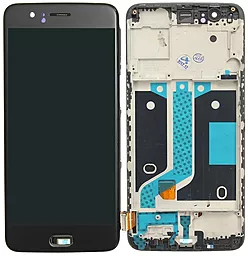 Дисплей OnePlus 5 (A5000) с тачскрином и рамкой, оригинал, Black - фото Дисплей OnePlus 5 (A5000) с тачскрином и рамкой, оригинал, Black