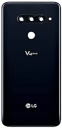 Задняя крышка корпуса LG V40 ThinQ V405 со стеклом камеры, Original Aurora Black - фото Задняя крышка корпуса LG V40 ThinQ V405 со стеклом камеры, Original Aurora Black