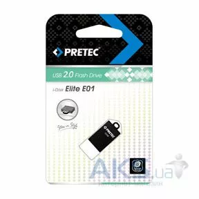 Флешка Pretec Elite 16Gb (E2T16G-1BK) Black - фото 1