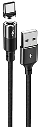 Кабель Remax RC-102a Zigie Magnetic USB-A - Type-C 12w 2.4a 1.2м cable Black - фото Кабель Remax RC-102a Zigie Magnetic USB-A - Type-C 12w 2.4a 1.2м cable Black