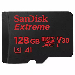 Карта пам'яті SanDisk microSDXC 128GB Extreme Class 10 UHS-I U3 V30 A1 + SD-адаптер (SDSQXAF-128G-GN6AA) - мініатюра 2