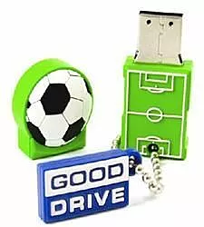 Флешка GooDRam USB 16Gb GOODDRIVE SPORT Football (PD16GH2GRFBR9) Green - фото Флешка GooDRam USB 16Gb GOODDRIVE SPORT Football (PD16GH2GRFBR9) Green