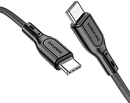 Кабель Borofone BX66 USB Type-C - Type-C 60w 3a 1м PD cable Black - миниатюра 2 Кабель Borofone BX66 USB Type-C - Type-C 60w 3a 1м PD cable Black - миниатюра 2