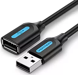 Кабель (шлейф) Vention USB2.0 AM/AF 1.5м черный (CBIBG) - фото Кабель (шлейф) Vention USB2.0 AM/AF 1.5м черный (CBIBG)