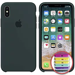Чехол Silicone Case Full для Apple iPhone XS Max Forest Green