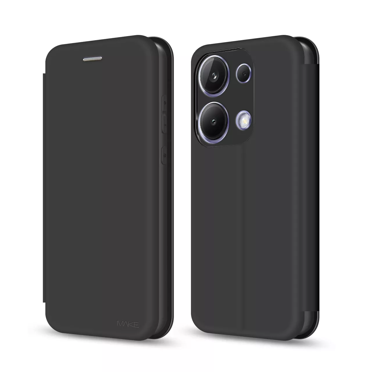 Чехол MAKE для Xiaomi Redmi Note 13 Pro 4G Flip Black (MCP-XRN13P4G) - фото 1