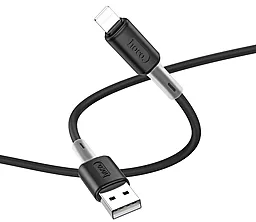 Кабель USB Hoco X48 Soft Silicone Lightning Black - миниатюра 3