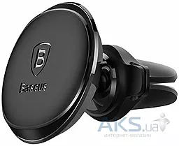 Уценка! Автодержатель магнитный Baseus Small Ears Series Magnetic Car Air Vent Mount with Cable Clip Black (SUGX-A01) - миниатюра 2