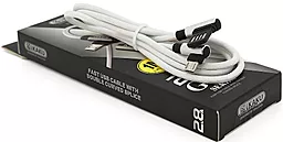 Кабель iKaku KSC-028 JINDIAN USB-A - micro USB 14w 2.8a 1м cable Silver - фото Кабель iKaku KSC-028 JINDIAN USB-A - micro USB 14w 2.8a 1м cable Silver
