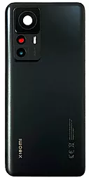 Задняя крышка корпуса Xiaomi 12T Pro со стеклом камеры Black - фото Задняя крышка корпуса Xiaomi 12T Pro со стеклом камеры Black