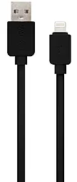 Кабель Walker 110 USB-A - Lightning 12w 2.4a 1м cable Black - фото Кабель Walker 110 USB-A - Lightning 12w 2.4a 1м cable Black