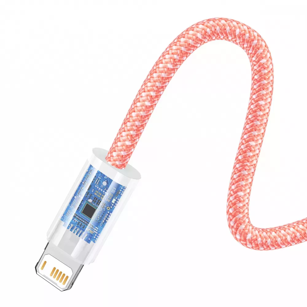 Кабель Baseus Dynamic Series USB-A - Lightning 12w 2.4a 1м cable Orange (CALD000407) - фото 4
