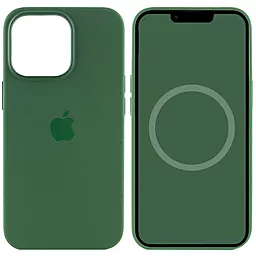 Чехол Apple Silicone case Magsafe and Animation для iPhone 13 Pro (6.1") Зеленый / Clover